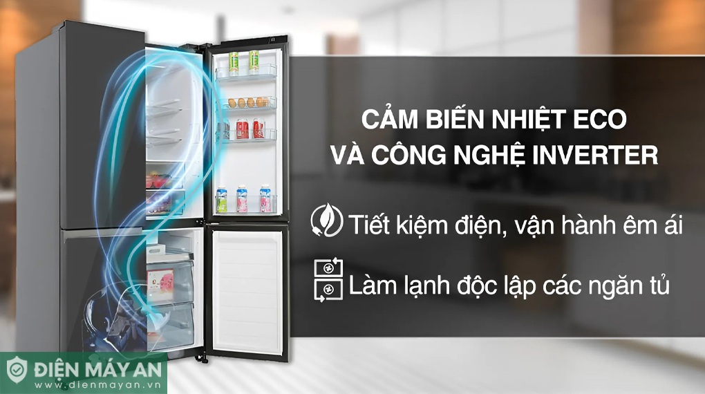 Công nghệ Inverter giúp tủ lạnh R-WB640PGV1 GMG tiết kiệm 30% điện năng so với các dòng tủ lạnh thông thường