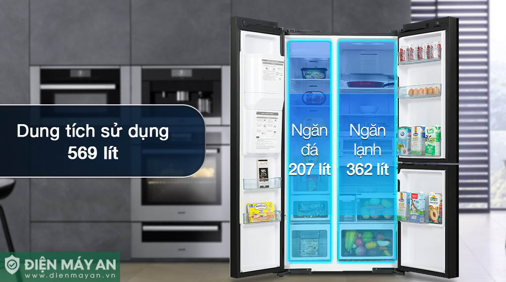 Dung tích ngăn đá cực lớn, lên đến 207 lít