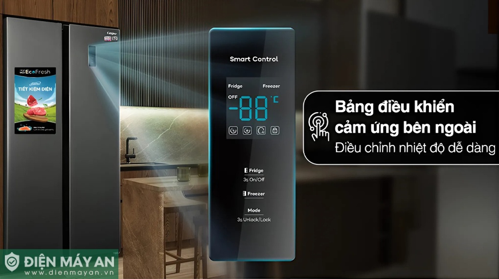 Bảng điều khiển Smart Control nằm bên ngoài