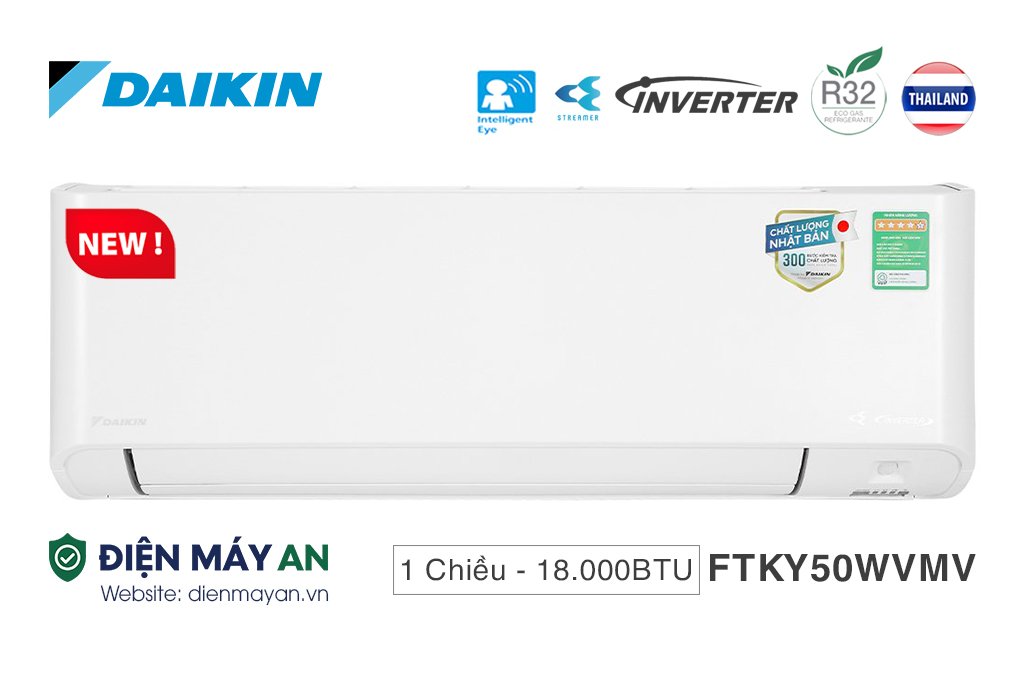 Điều hòa Daikin Inverter 18000 BTU 1 chiều FTKY50WVMV
