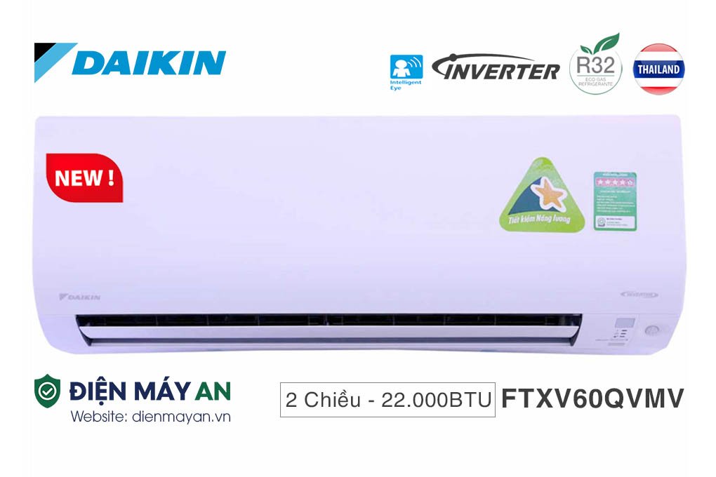 Điều Hòa Daikin Inverter 22000 BTU 2 Chiều FTXV60QVMV
