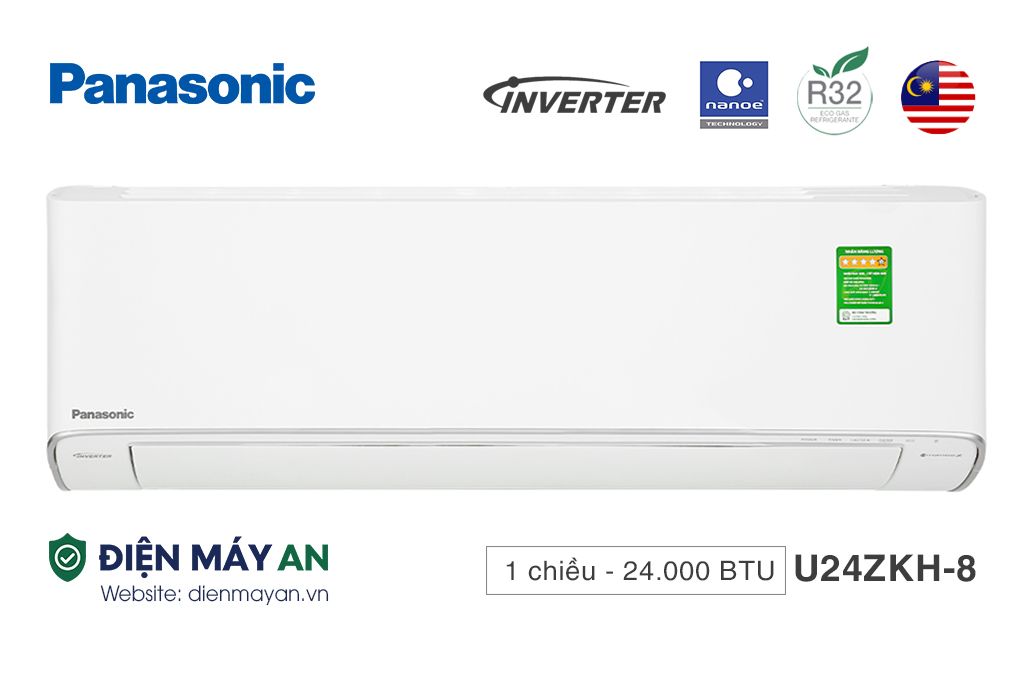 Điều hòa Panasonic 1 chiều Inverter 24000BTU CU/CS-U24ZKH-8