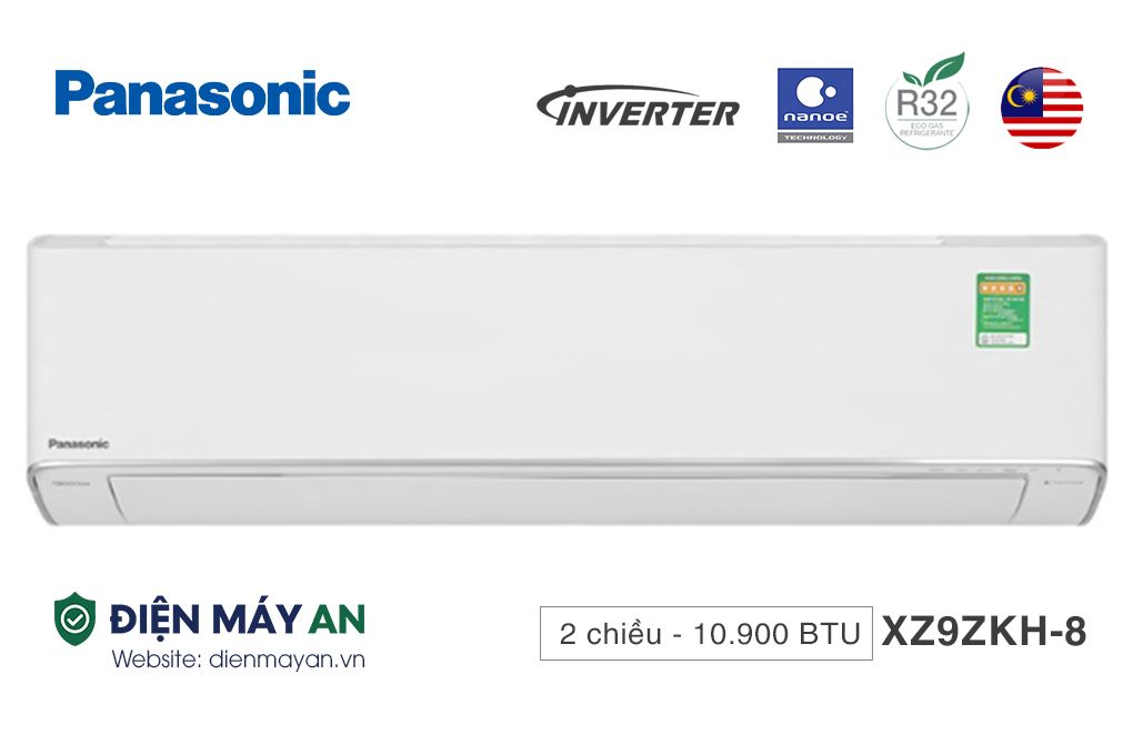 Điều hòa Panasonic Inverter 9000BTU 2 chiều CU/CS-XZ9ZKH-8