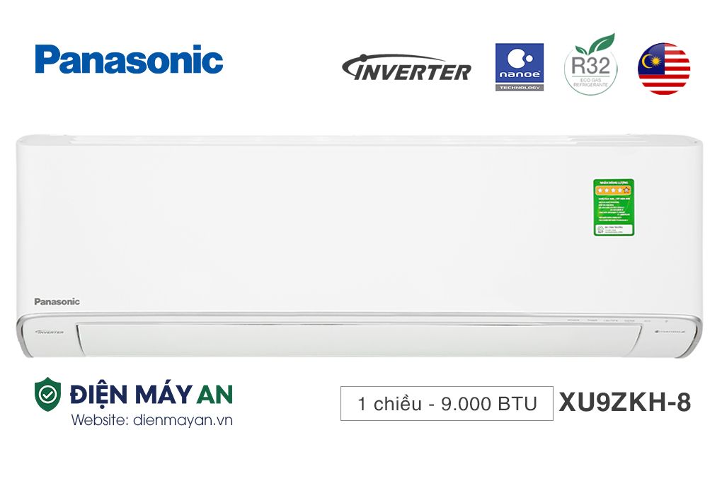 Điều hoà Panasonic Inverter 9000 BTU 1 chiều CU/CS-XU9ZKH-8