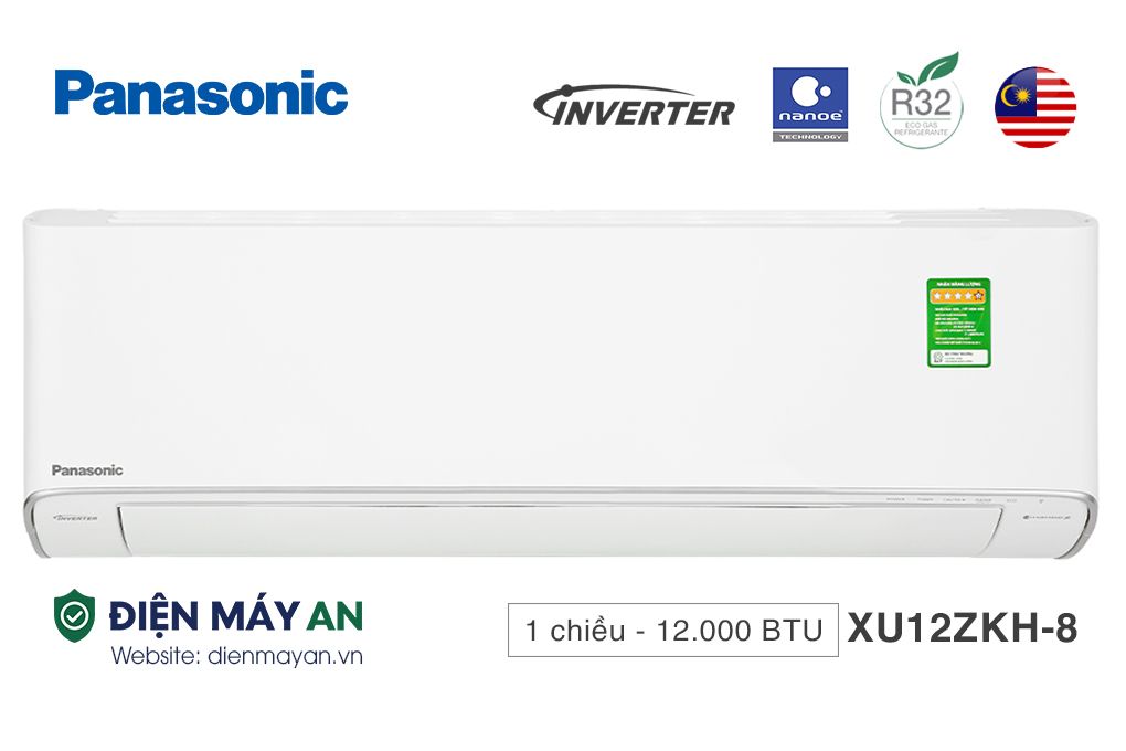 Điều hoà Panasonic Inverter 12000 BTU 1 chiều CU/CS-XU12ZKH-8