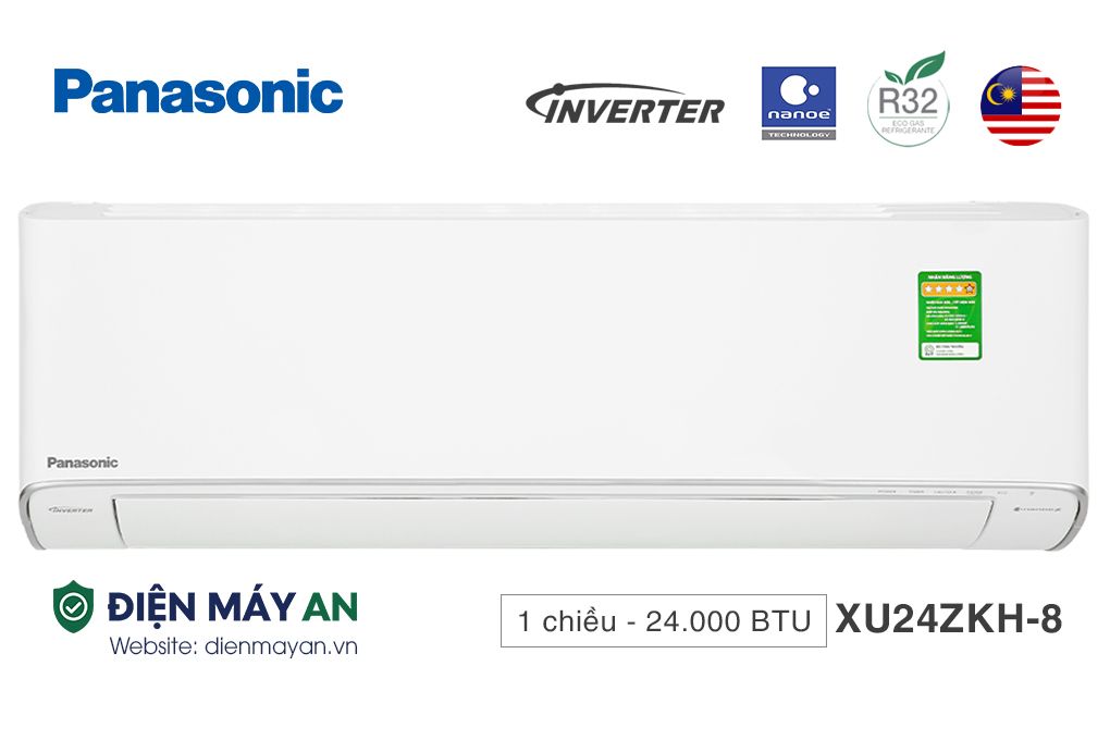 Điều hoà Panasonic Inverter 24000 BTU 1 chiều CU/CS-XU24ZKH-8