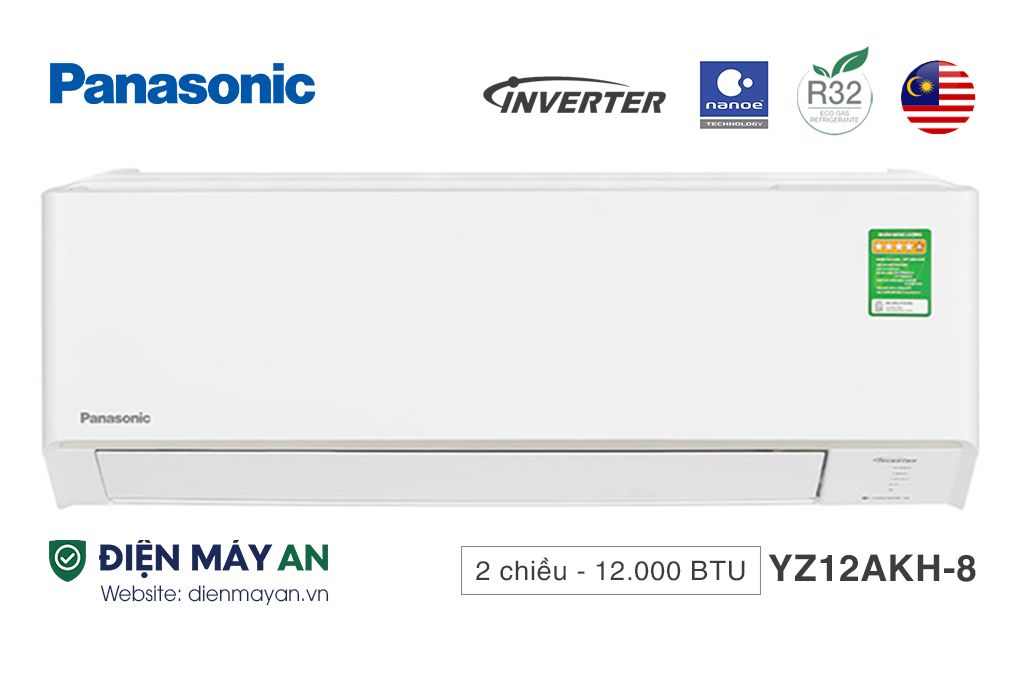 Điều hoà Panasonic Inverter 12000 BTU 2 chiều CU/CS-YZ12AKH-8