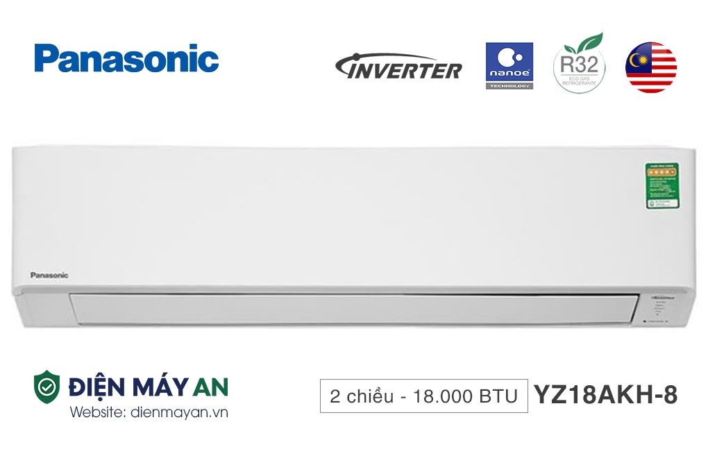 Điều hoà Panasonic Inverter 18000 BTU 2 chiều CU/CS-YZ18AKH-8