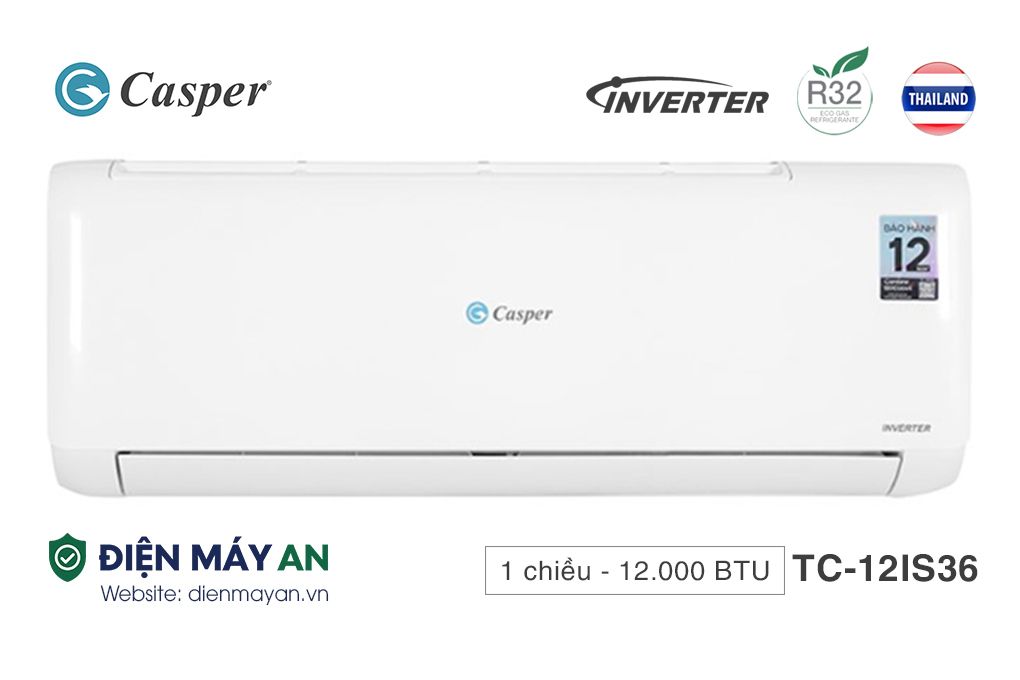 Casper Inverter 12000 BTU 1 Chiều TC-12IS36