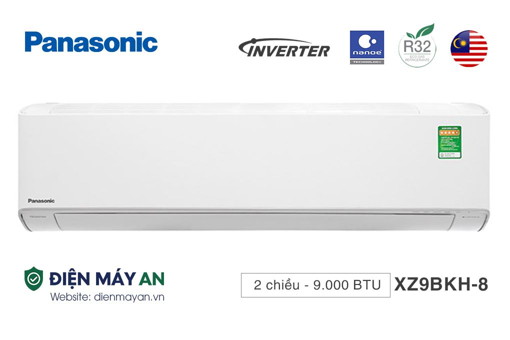 Panasonic Inverter 9000BTU 2 chiều CU/CS-XZ9BKH-8 - Mới 2025