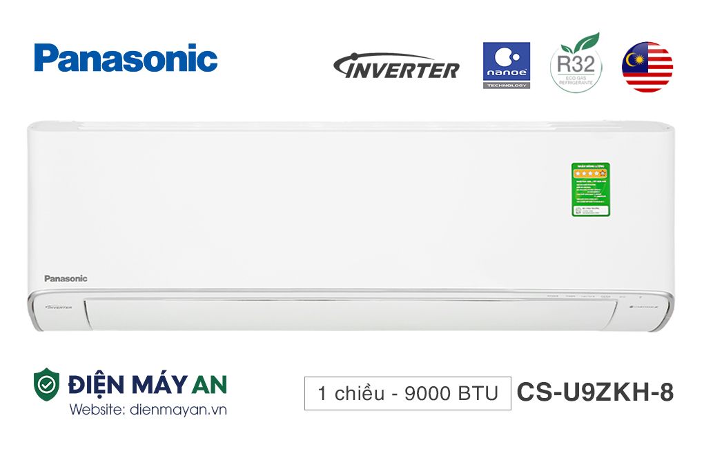 Điều hòa Panasonic 1 chiều Inverter 9000BTU CU/CS-U9ZKH-8