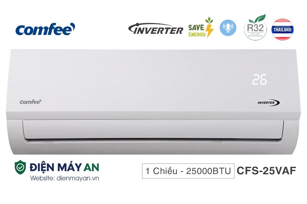 Điều hoà Comfee Inverter 24000 BTU 1 Chiều CFS-25VAFF-V