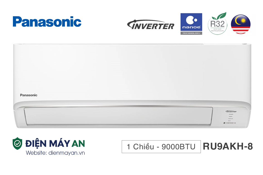 Điều hòa Panasonic 1 chiều Inverter 9000BTU CU/CS-RU9AKH-8