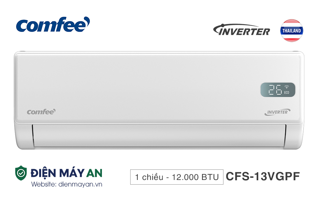 Điều Hoà Comfee Inverter 12000 BTU 1 Chiều CFS-13VGPF