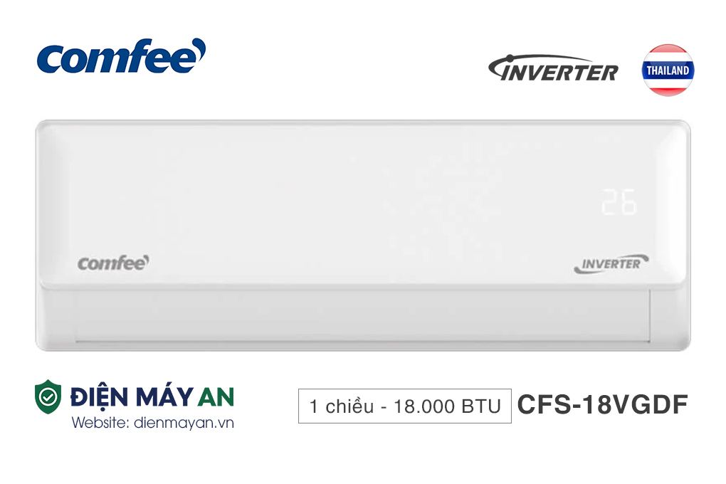 Điều Hoà Comfee Inverter 18000 BTU 1 Chiều CFS-18VGDF