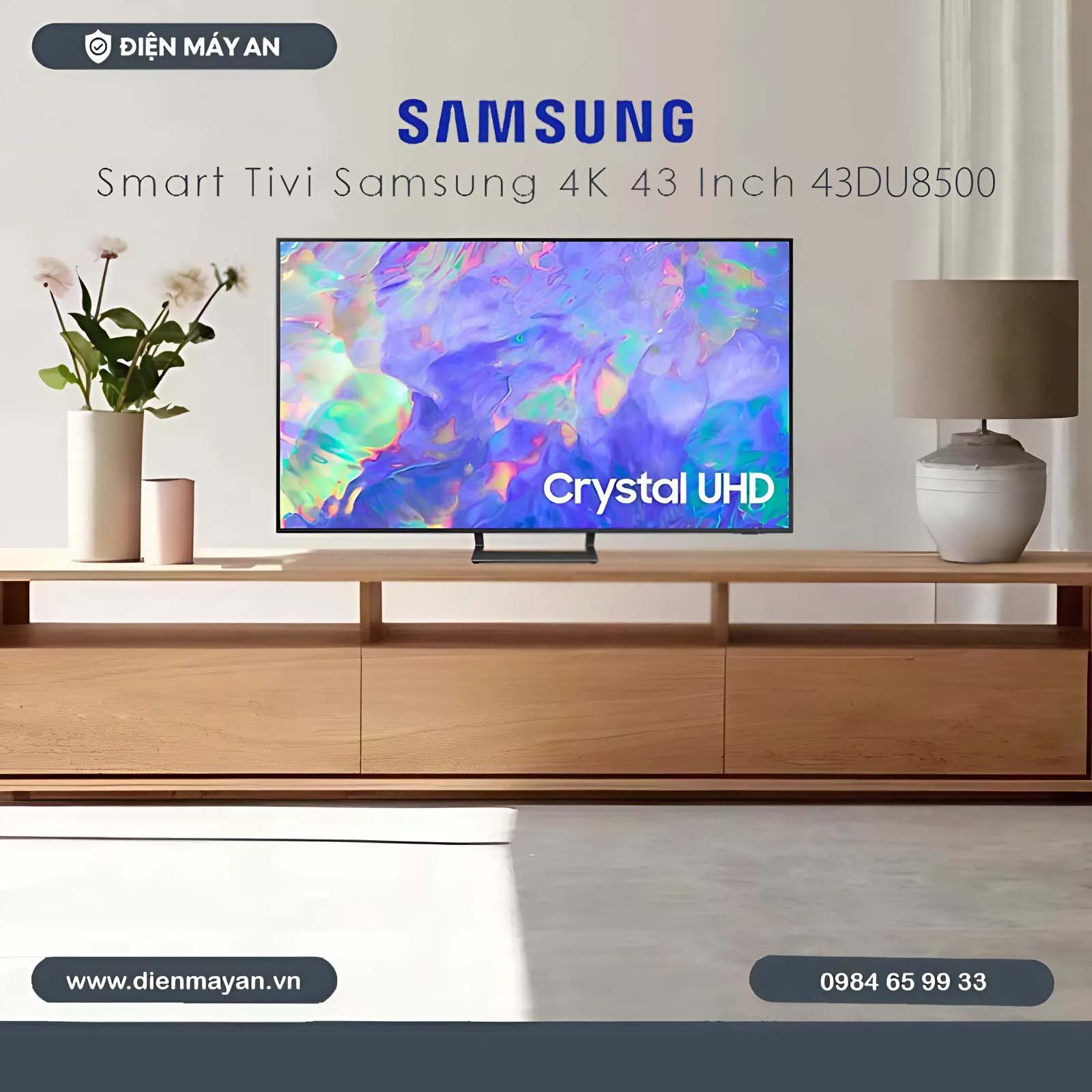 Smart Tivi Samsung 4K 43 Inch UA43DU8500 - Mới 2024