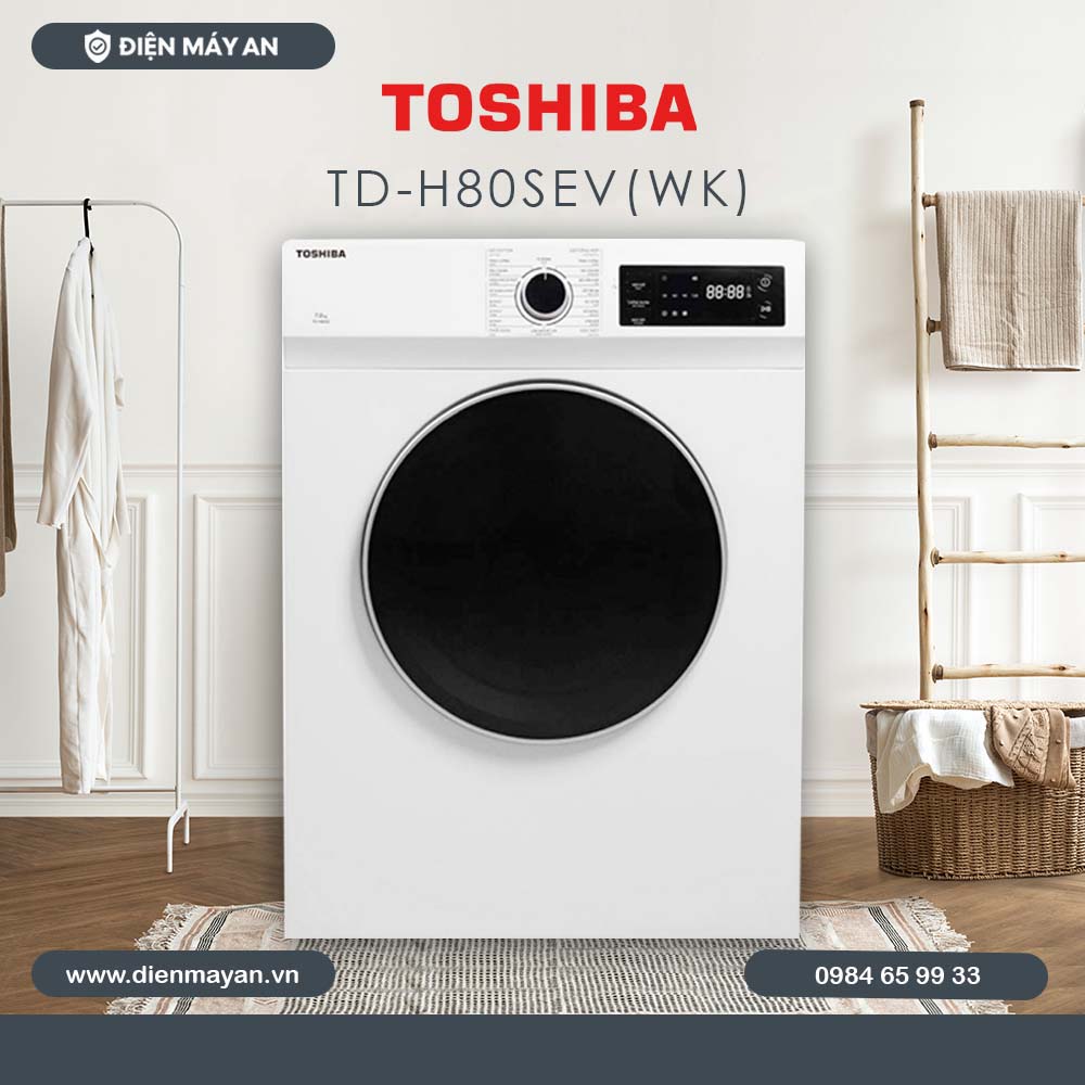 Máy sấy thông hơi Toshiba TD-H80SEV(WK) 7kg