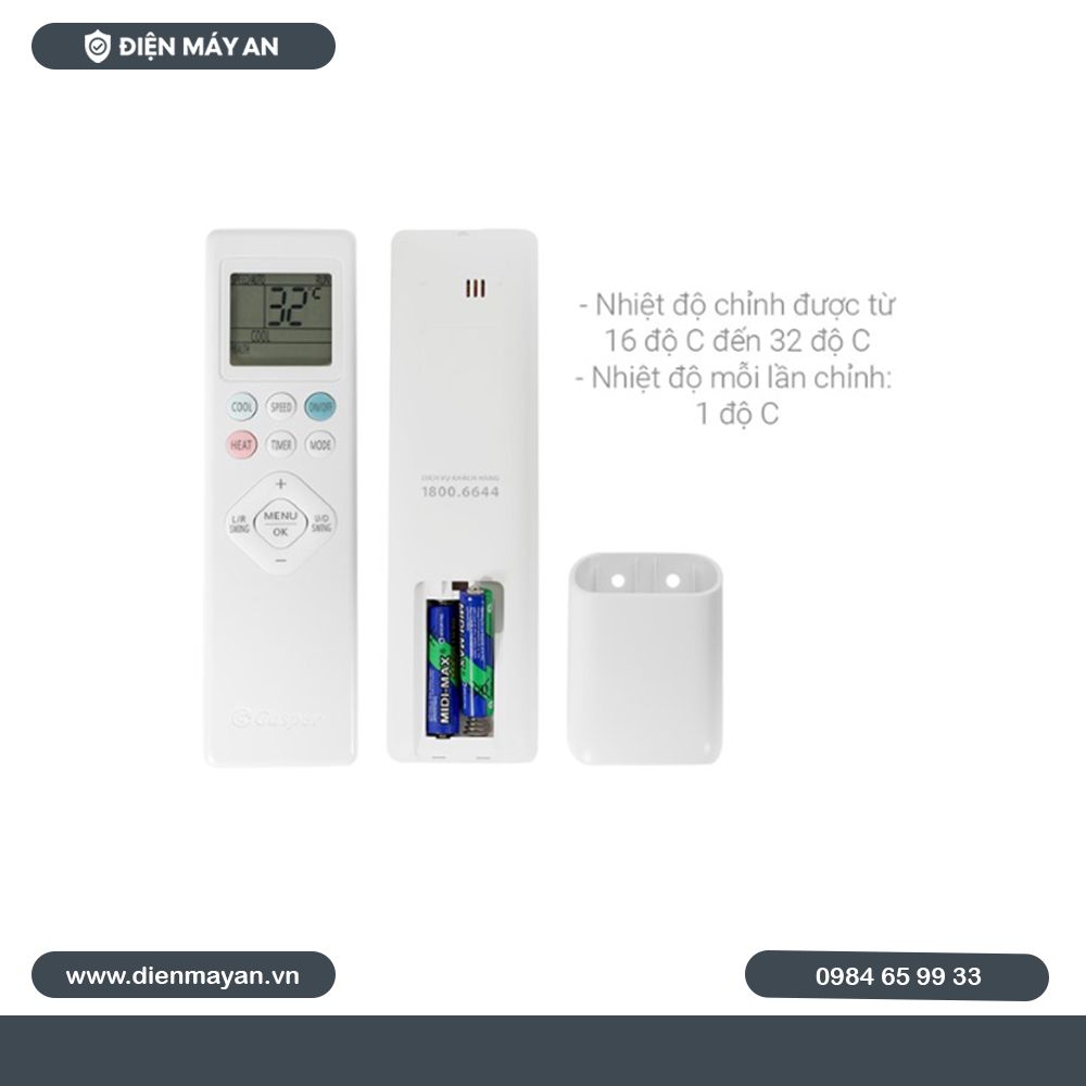 Casper Inverter 12000 BTU 1 chiều JC-12IU36 - Mới 2025