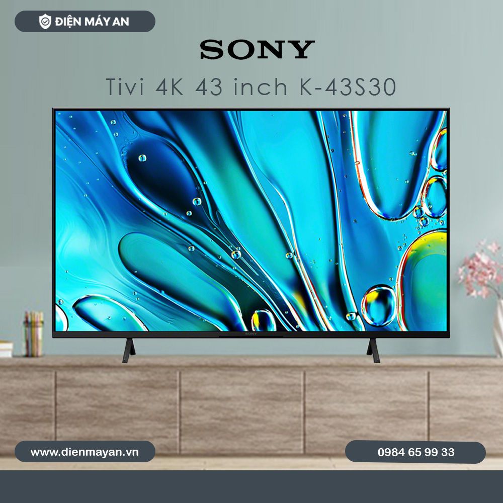 Google Tivi Sony 4K 43 inch K-43S30 - Mới 2024