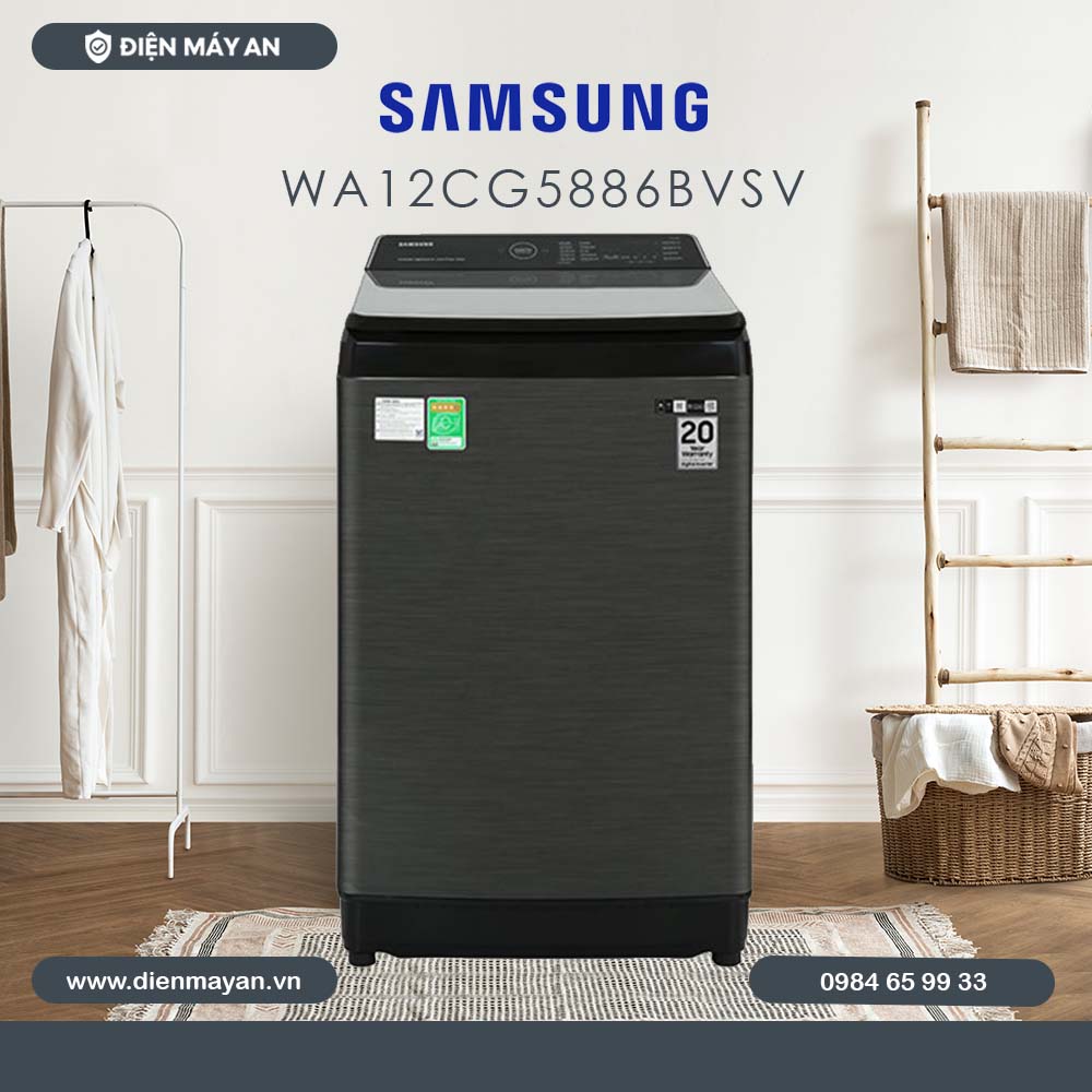 Máy giặt Samsung Inverter 12 kg WA12CG5886BVSV