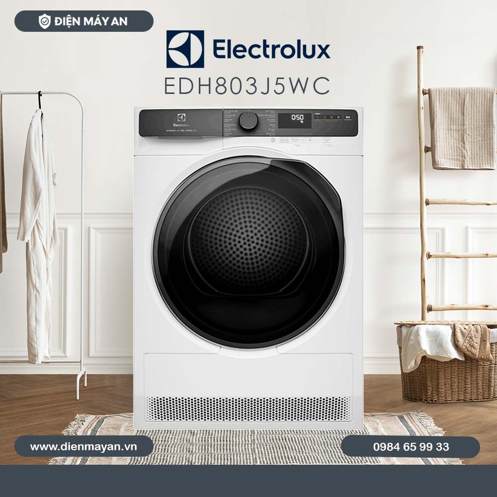 Máy sấy bơm nhiệt Electrolux UltimateCare 8 kg EDH803J5WC - Mới 2024