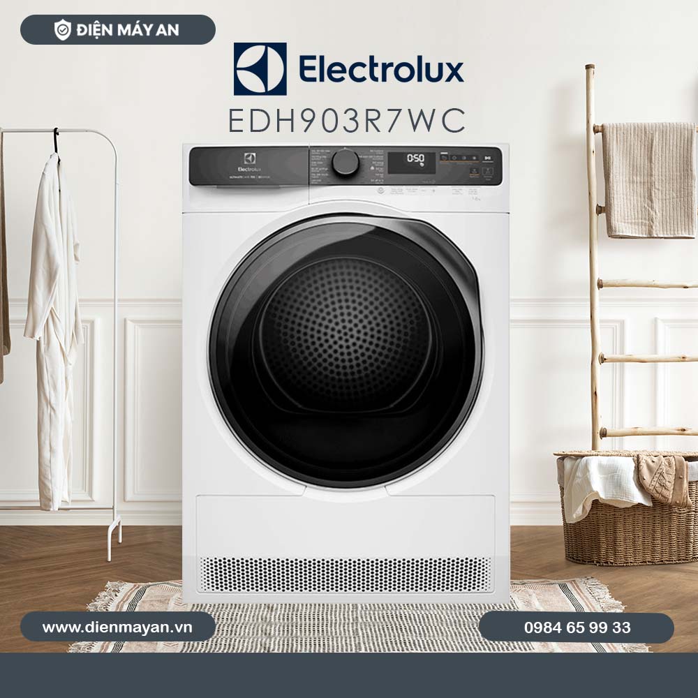 Máy sấy bơm nhiệt Electrolux UltimateCare 9 kg EDH903R7WC - Mới 2024