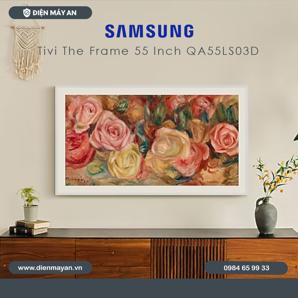 Smart Tivi Khung Tranh The Frame QLED Samsung 4K 55 inch QA55LS03D - Mới 2024