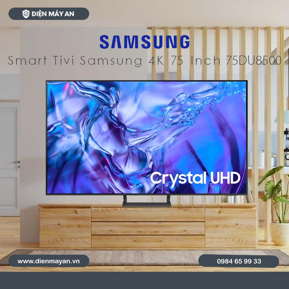 Smart Tivi Samsung 4K 75 Inch UA75DU8500 - Mới 2024