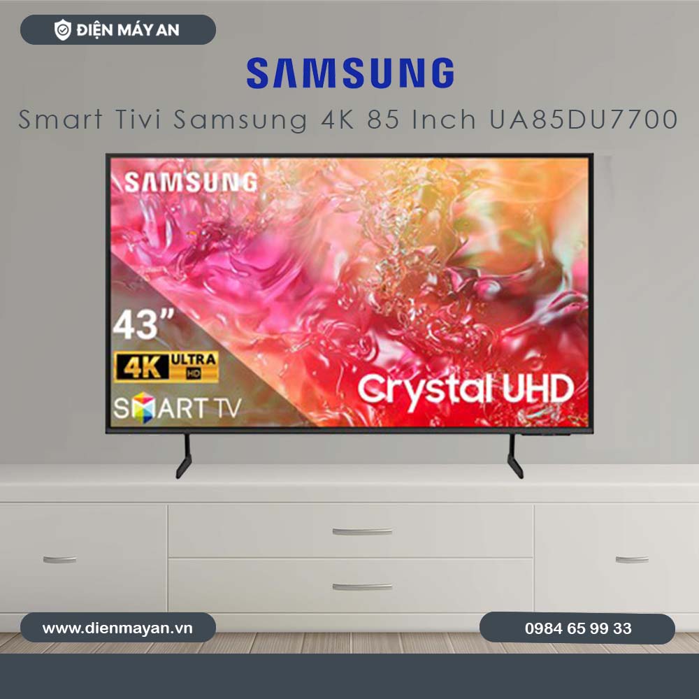 Smart Tivi Samsung 4K 85 Inch UA85DU7700 - Mới 2024