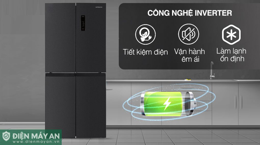 Tủ lạnh Hitachi Inverter 466 lít Multi Door HR4N7522DSDXVN