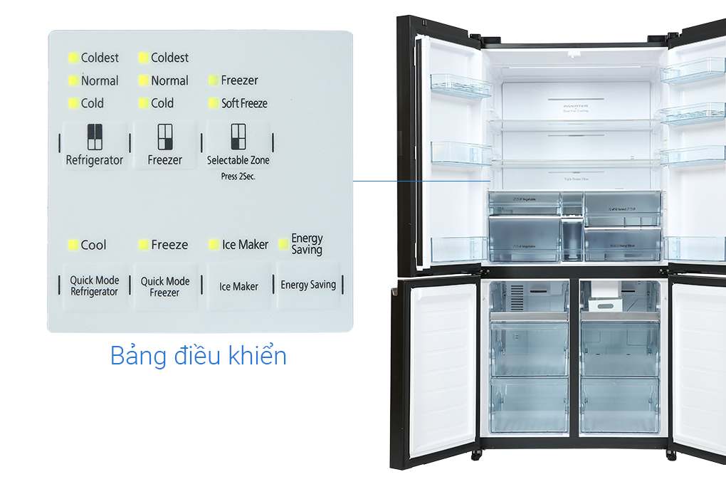 Tủ lạnh Multi Door Hitachi Inverter 569 lít R-WB640PGV1 GCK