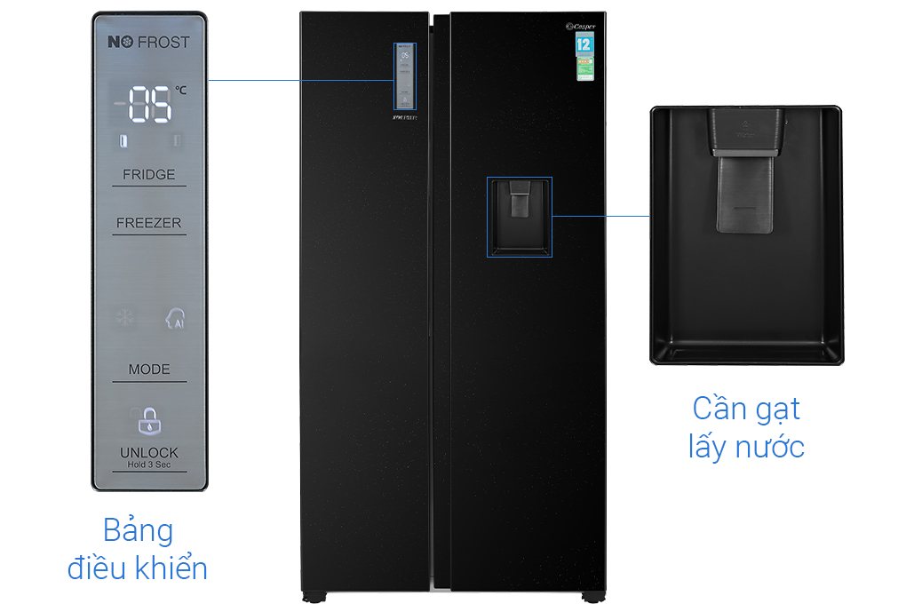 Tủ lạnh Side by Side Casper Inverter 550 lít RS-570VBW