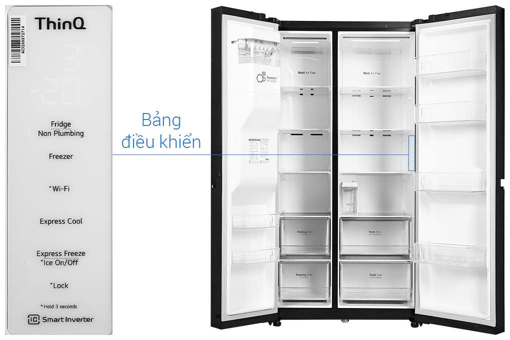 Tủ lạnh Side by Side LG Inverter 635 Lít GR-D257WB