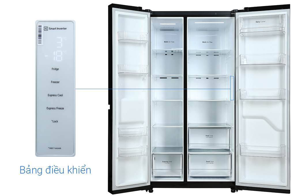 Tủ lạnh Side by Side LG Inverter 649 Lít GR-B257WB