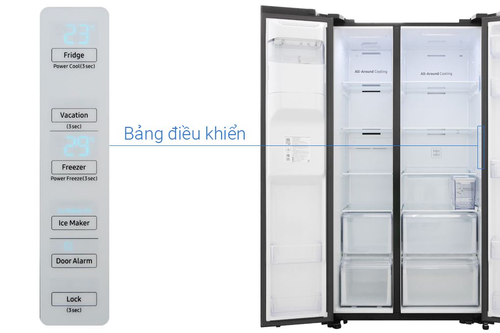 Tủ lạnh Side by Side Samsung Inverter 635 lít RS64R53012C/SV