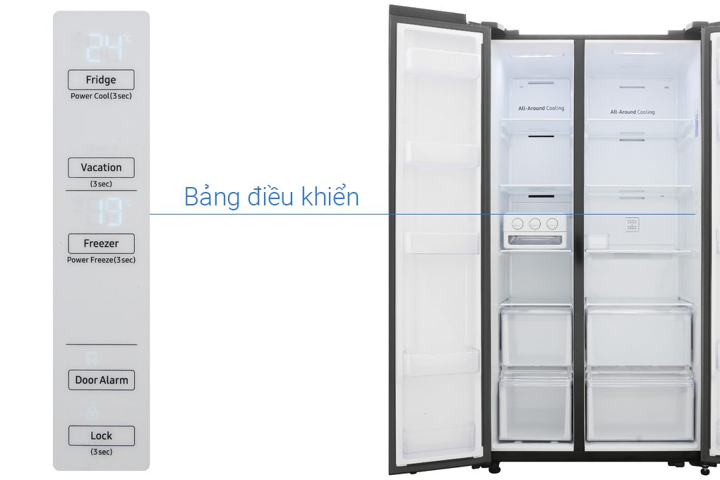 Tủ lạnh Side by Side Samsung Inverter 655 lít RS62R5001B4/SV